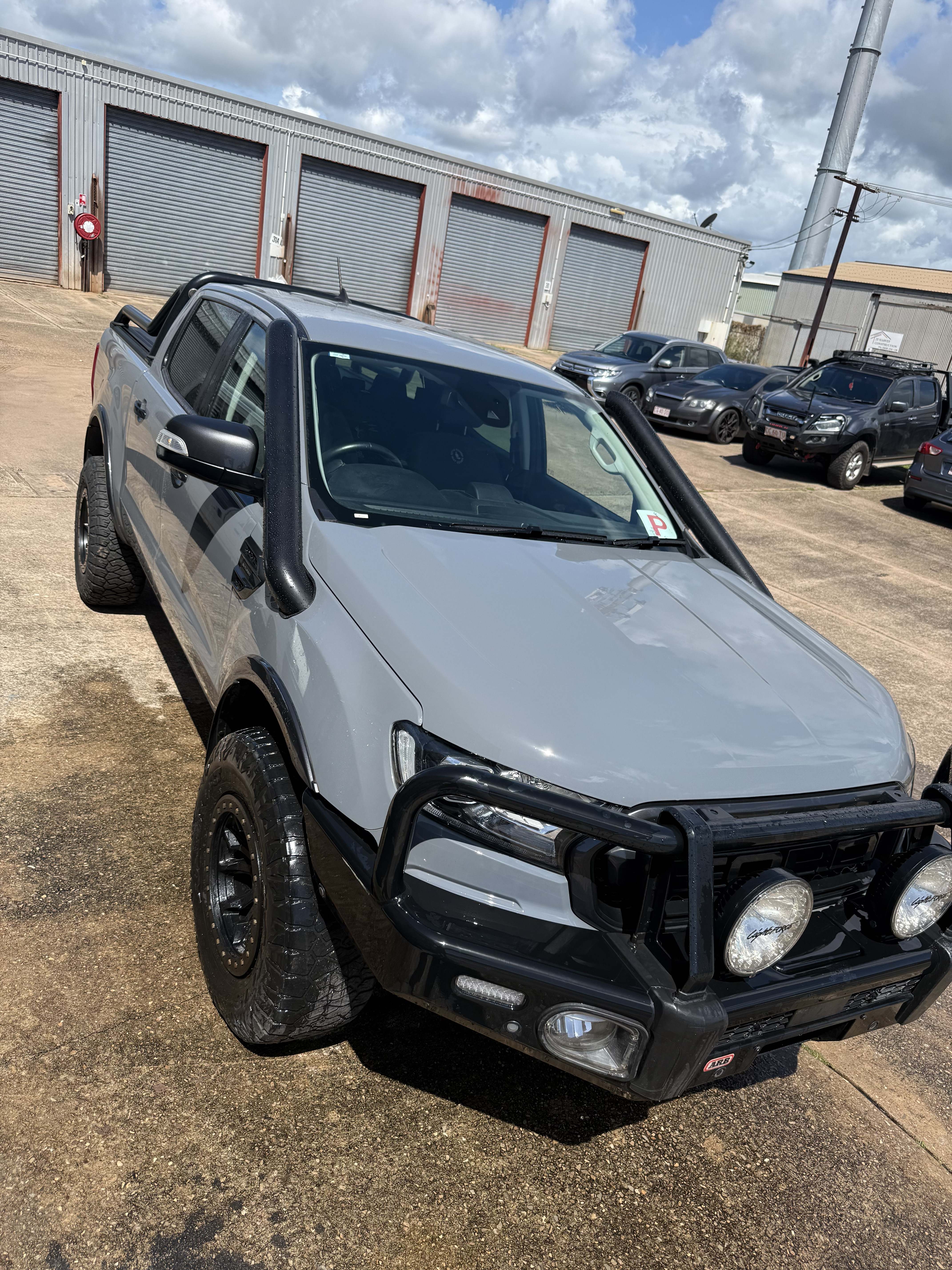 Grey 4x4 ready for logbook servicing at Outlaw Marine and 4x4 in Darwin