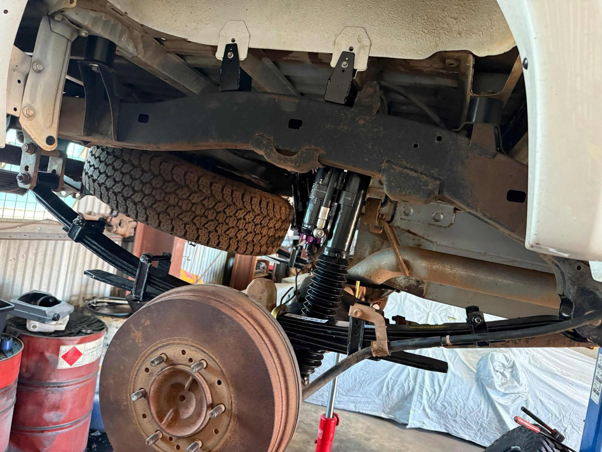 Lifted 4WD with upgraded suspension at Outlaw Marine and 4x4 Darwin
